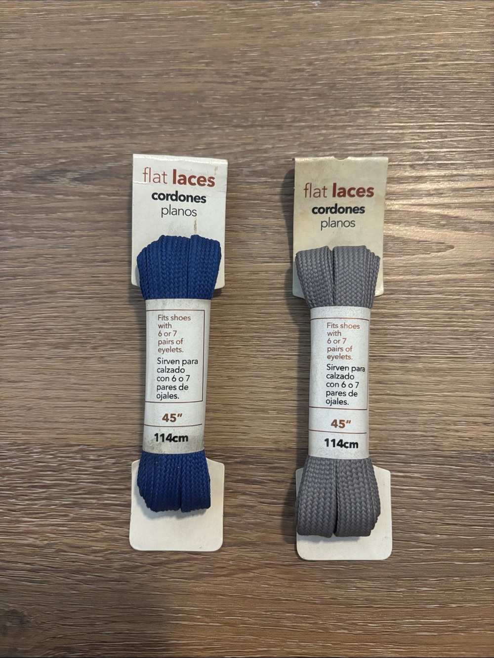 Flat Laces Pack — Navy and Gray 45" Shoelaces